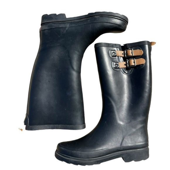 Chooka Women’s Tall Black Rain Rubber Boots Size 9 - Picture 7 of 9